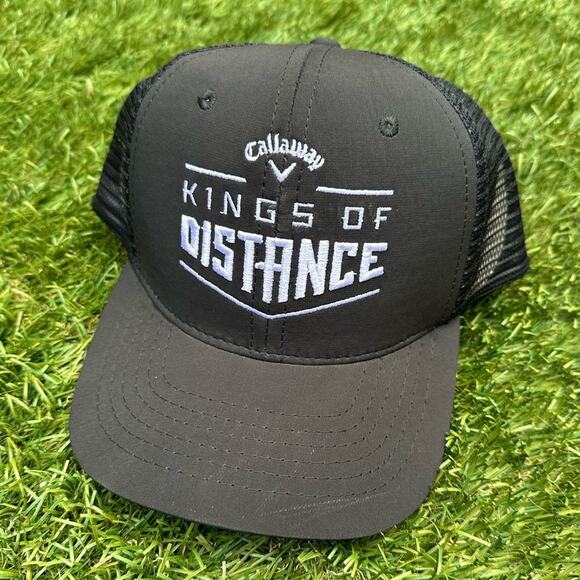 Callaway Golf Kings Of Distance Mesh Trucker Breathable Casual Blck SnapBack Hat - Picture 1 of 6